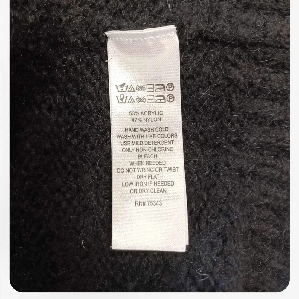 Tahari Black Zip Up Sweater Size Large - Picture 6 of 8